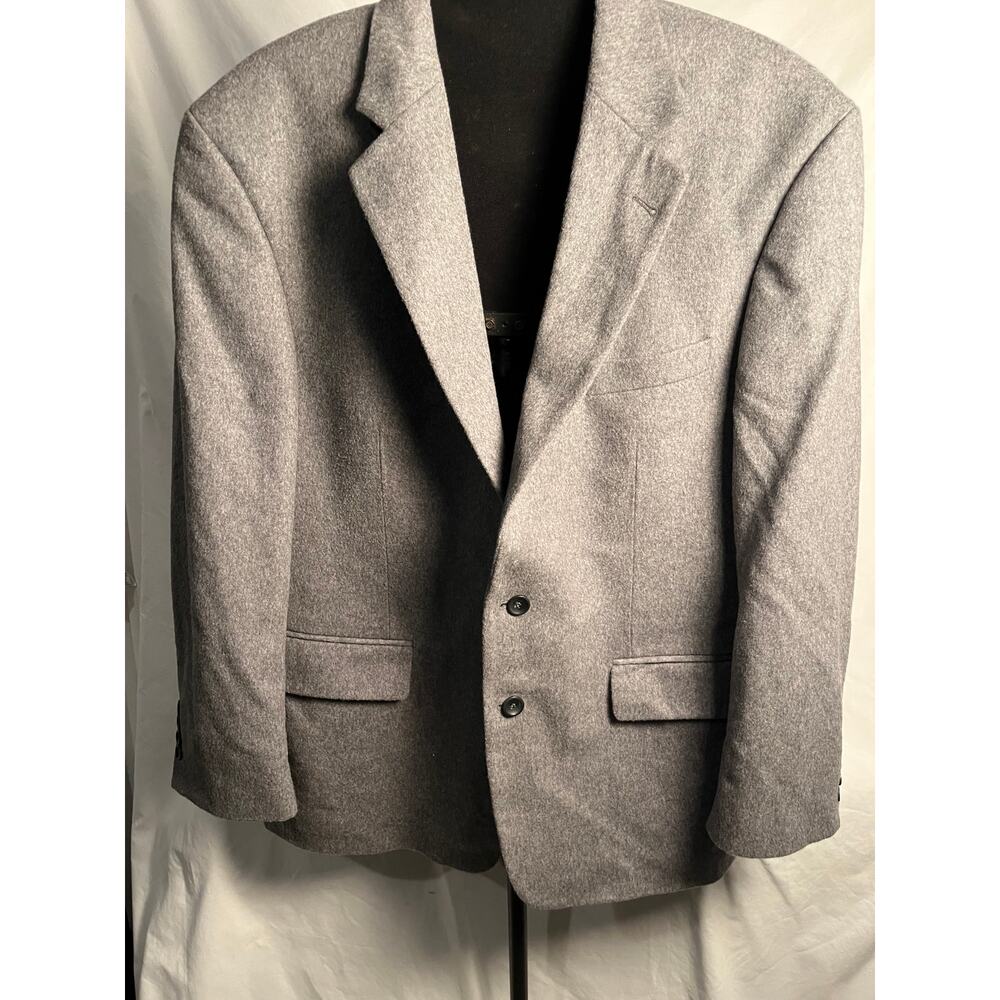 Oscar de la Renta Wool Cashmere Blazer Men’s 46R Gray Classic Jacket